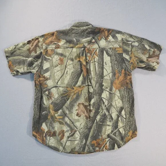 Vintage Supreme Winchester Shirt Mens Large Brown Realtree Hardwoods Camo Hunt - Picture 2 of 9